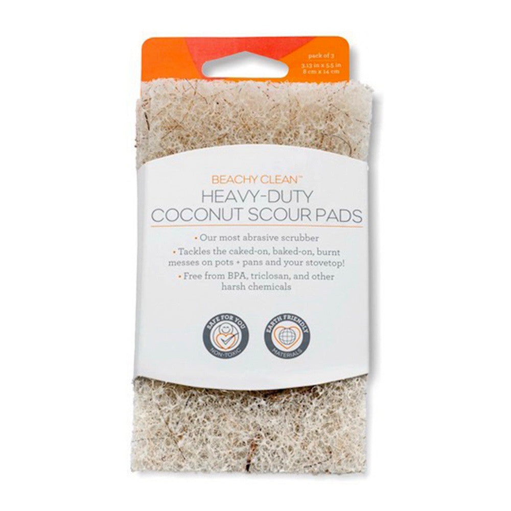 Full Circle Beachy Clean Heavy-Duty Coconut Scour Pads, 3 Ea